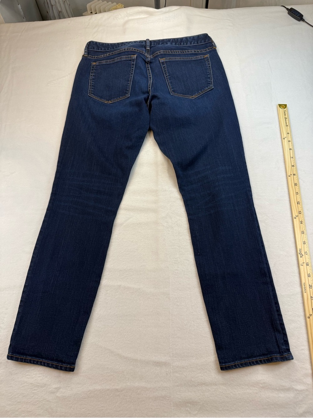 Ladies Dark Blue Stretch Denim Jeans - Picture 7 of 11